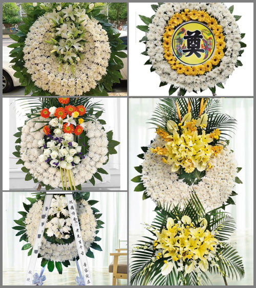 四川成都彭州市红岩镇白石沟村花圈速递